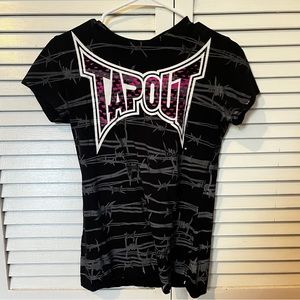 Women’s Tapout Barbwire Black Slim Fit Shirt
